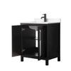 Custom image for Dark Espresso with Matte Black Trim / White Quartz / No Mirror