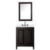 Custom image for Dark Espresso with Matte Black Trim / White Quartz / Medicine Cabinet