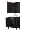 Custom image for Dark Espresso with Matte Black Trim / White Quartz / Medicine Cabinet