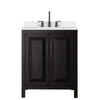 Custom image for Dark Espresso with Matte Black Trim / White Quartz / No Mirror