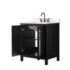 Custom image for Dark Espresso with Matte Black Trim / White Quartz / No Mirror