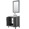 Custom image for Dark Gray with Matte Black Trim / Carrara Cultured Marble / 24