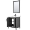 Custom image for Dark Gray with Matte Black Trim / White Cultured Marble / 24
