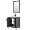 Custom image for Dark Gray with Matte Black Trim / White Quartz / 24
