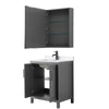 Custom image for Dark Gray with Matte Black Trim / White Quartz / Medicine Cabinet