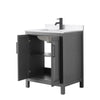 Custom image for Dark Gray with Matte Black Trim / White Quartz / No Mirror
