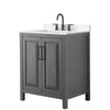 Custom image for Dark Gray with Matte Black Trim / White Quartz / No Mirror