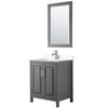 Custom image for Dark Gray with Polished Chrome Trim / Carrara Cultured Marble / 24