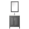 Custom image for Dark Gray with Polished Chrome Trim / Carrara Cultured Marble / Medicine Cabinet