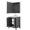 Custom image for Dark Gray with Polished Chrome Trim / Carrara Cultured Marble / Medicine Cabinet