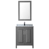 Custom image for Dark Gray with Polished Chrome Trim / White Carrara Marble / 24