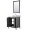 Custom image for Dark Gray with Polished Chrome Trim / White Carrara Marble / 24