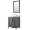 Custom image for Dark Gray with Polished Chrome Trim / White Carrara Marble / 24