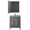 Custom image for Dark Gray with Polished Chrome Trim / White Carrara Marble / Medicine Cabinet