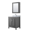Custom image for Dark Gray with Polished Chrome Trim / White Carrara Marble / Medicine Cabinet