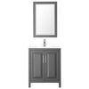 Custom image for Dark Gray with Polished Chrome Trim / White Cultured Marble / 24