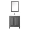 Custom image for Dark Gray with Polished Chrome Trim / White Cultured Marble / Medicine Cabinet