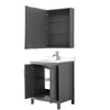 Custom image for Dark Gray with Polished Chrome Trim / White Cultured Marble / Medicine Cabinet