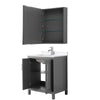 Custom image for Dark Gray with Polished Chrome Trim / White Quartz / Medicine Cabinet