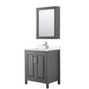 Custom image for Dark Gray with Polished Chrome Trim / White Quartz / Medicine Cabinet