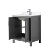 Custom image for Dark Gray with Polished Chrome Trim / White Quartz / No Mirror