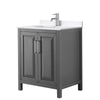 Custom image for Dark Gray with Polished Chrome Trim / White Quartz / No Mirror