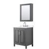 Custom image for Dark Gray with Polished Chrome Trim / White Quartz / Medicine Cabinet