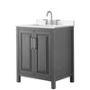 Custom image for Dark Gray with Polished Chrome Trim / White Quartz / No Mirror