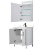 Custom image for White with Matte Black Trim / Carrara Cultured Marble / Medicine Cabinet
