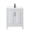 Custom image for White with Matte Black Trim / Carrara Cultured Marble / No Mirror