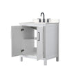 Custom image for White with Matte Black Trim / Carrara Cultured Marble / No Mirror