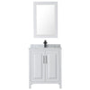 Custom image for White with Matte Black Trim / White Carrara Marble / 24