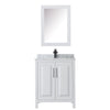 Custom image for White with Matte Black Trim / White Carrara Marble / Medicine Cabinet
