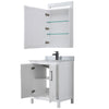 Custom image for White with Matte Black Trim / White Carrara Marble / Medicine Cabinet