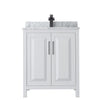 Custom image for White with Matte Black Trim / White Carrara Marble / No Mirror