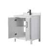 Custom image for White with Matte Black Trim / Giotto Quartz / No Mirror