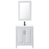 Custom image for White with Matte Black Trim / White Cultured Marble / 24