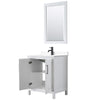 Custom image for White with Matte Black Trim / White Cultured Marble / 24