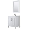 Custom image for White with Matte Black Trim / White Cultured Marble / 24