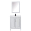 Custom image for White with Matte Black Trim / White Quartz / Medicine Cabinet