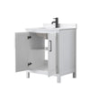 Custom image for White with Matte Black Trim / White Quartz / No Mirror