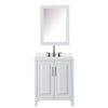 Custom image for White with Matte Black Trim / White Quartz / Medicine Cabinet