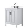 Custom image for White with Matte Black Trim / White Quartz / No Mirror