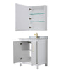 Custom image for White with Brushed Gold Trim / White Carrara Marble / Medicine Cabinet