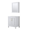 Custom image for White with Brushed Gold Trim / Medicine Cabinet