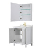 Custom image for White with Brushed Gold Trim / Giotto Quartz / Medicine Cabinet