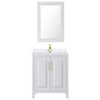 Custom image for White with Brushed Gold Trim / White Quartz / 24