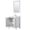Custom image for White with Brushed Gold Trim / White Quartz / 24