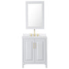 Custom image for White with Brushed Gold Trim / White Quartz / 24