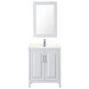 Custom image for White with Polished Chrome Trim / Carrara Cultured Marble / 24